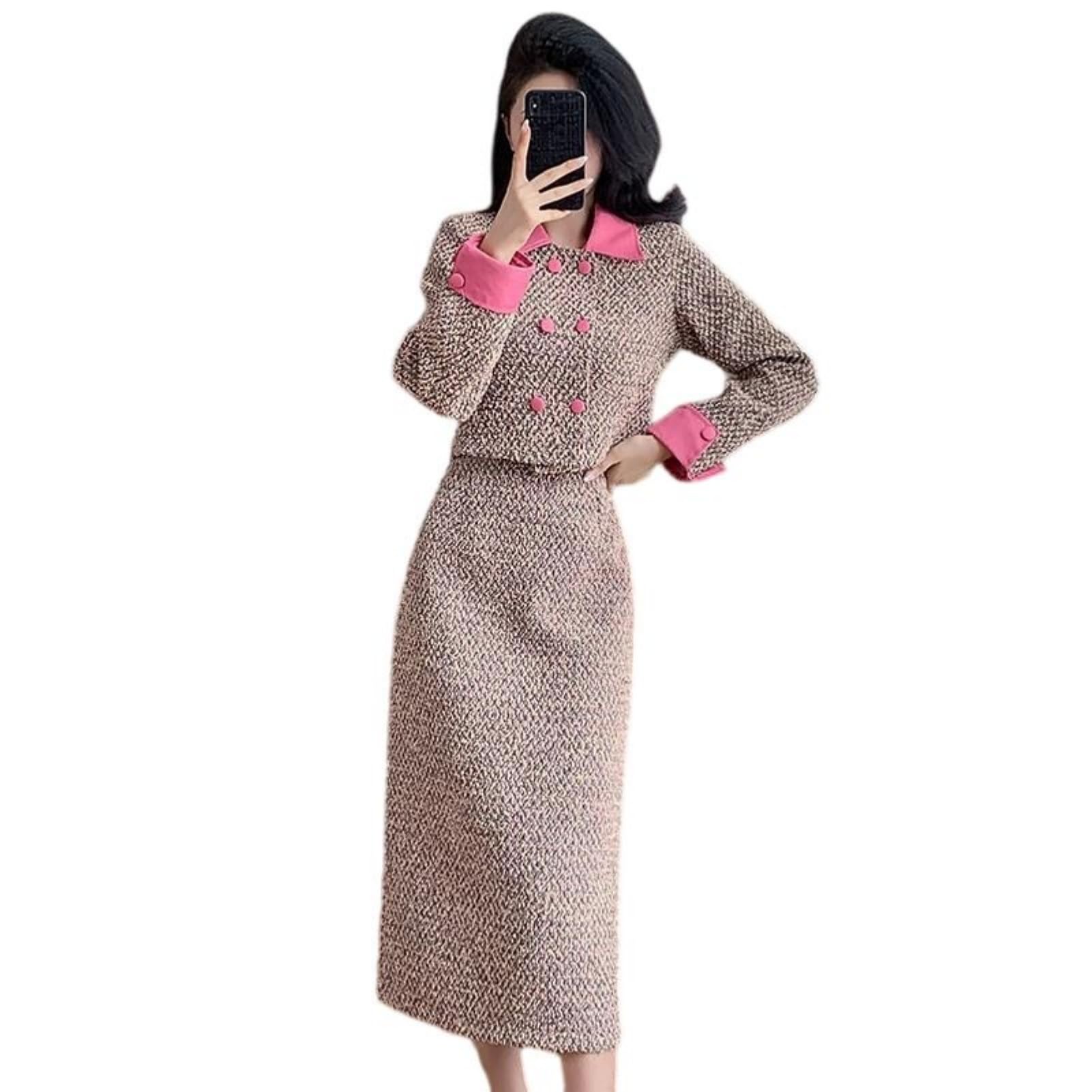 Ensemble veste courte jupe tweed solution tenue chic confortable - 6