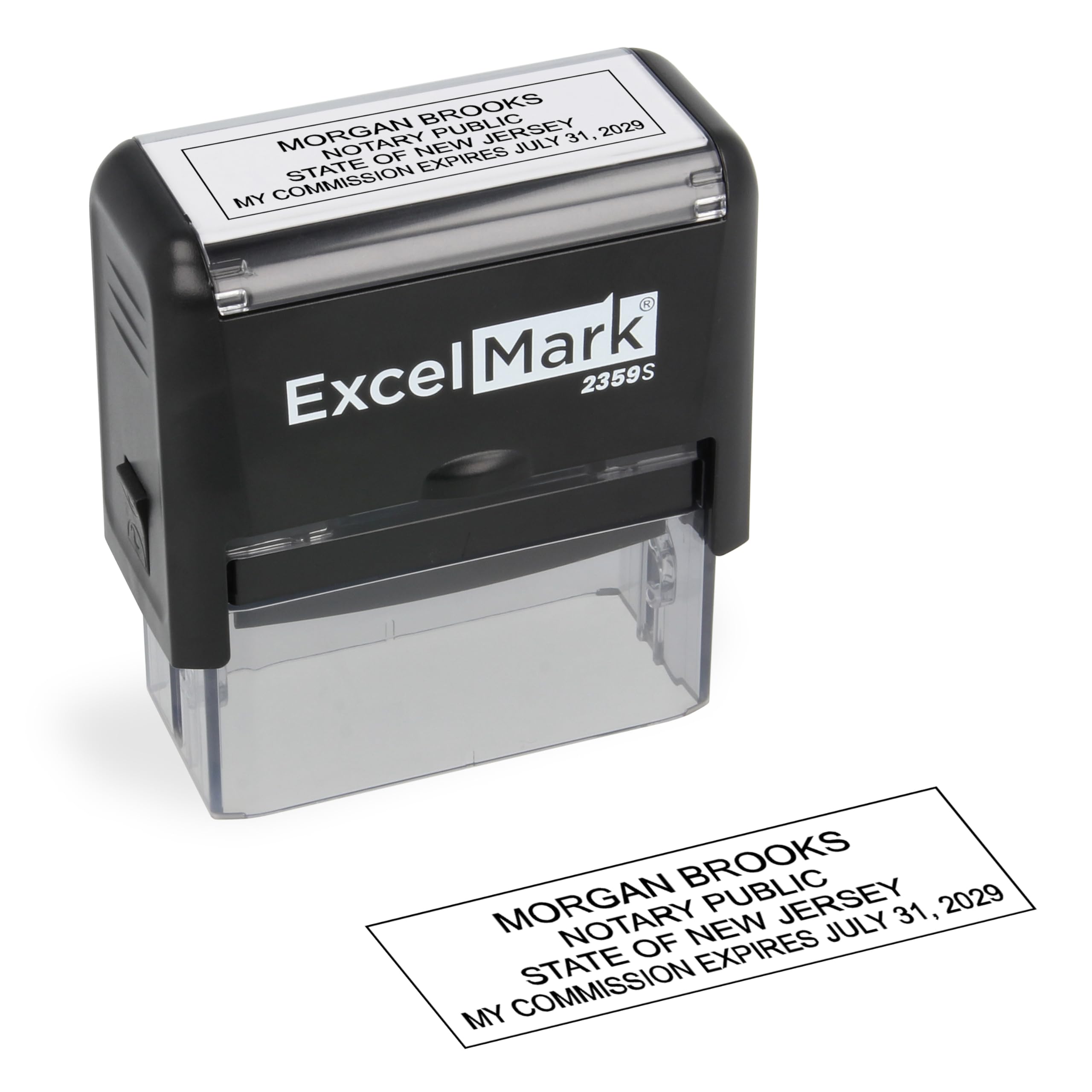ExcelMark Notary Stamp for All 50 States - Official State Seal - New Jersey