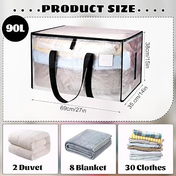 Dntorx 6 Pack 90L Moving Bags Heavy Duty Moving Boxes Dorm Storage Bag