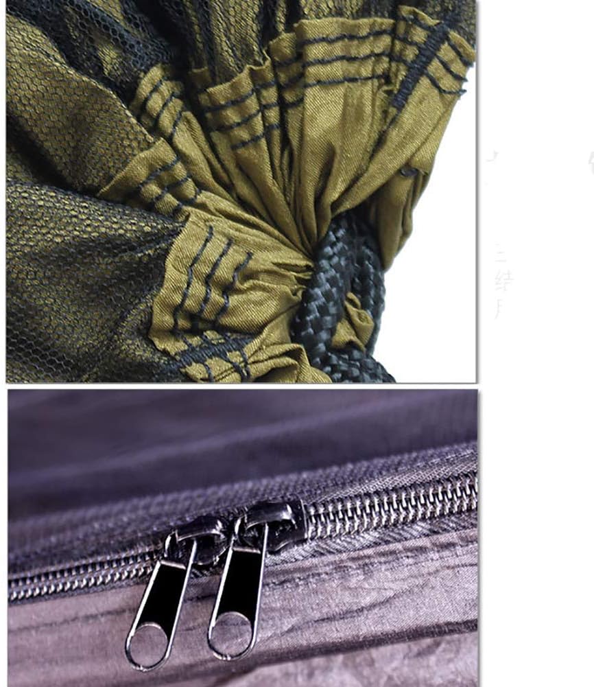 Camping Hammock for Outdoors,Double Hammock with Mosquito Net,Portable Hammock,Ultralight Parachute Hammock for Hiking Travel Black 270x140cm
