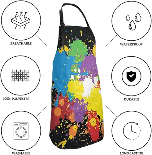 Miniatura 6 de aportt Delantal impermeable con cuello ajustable para cocina, cocina, jardinería, aseo