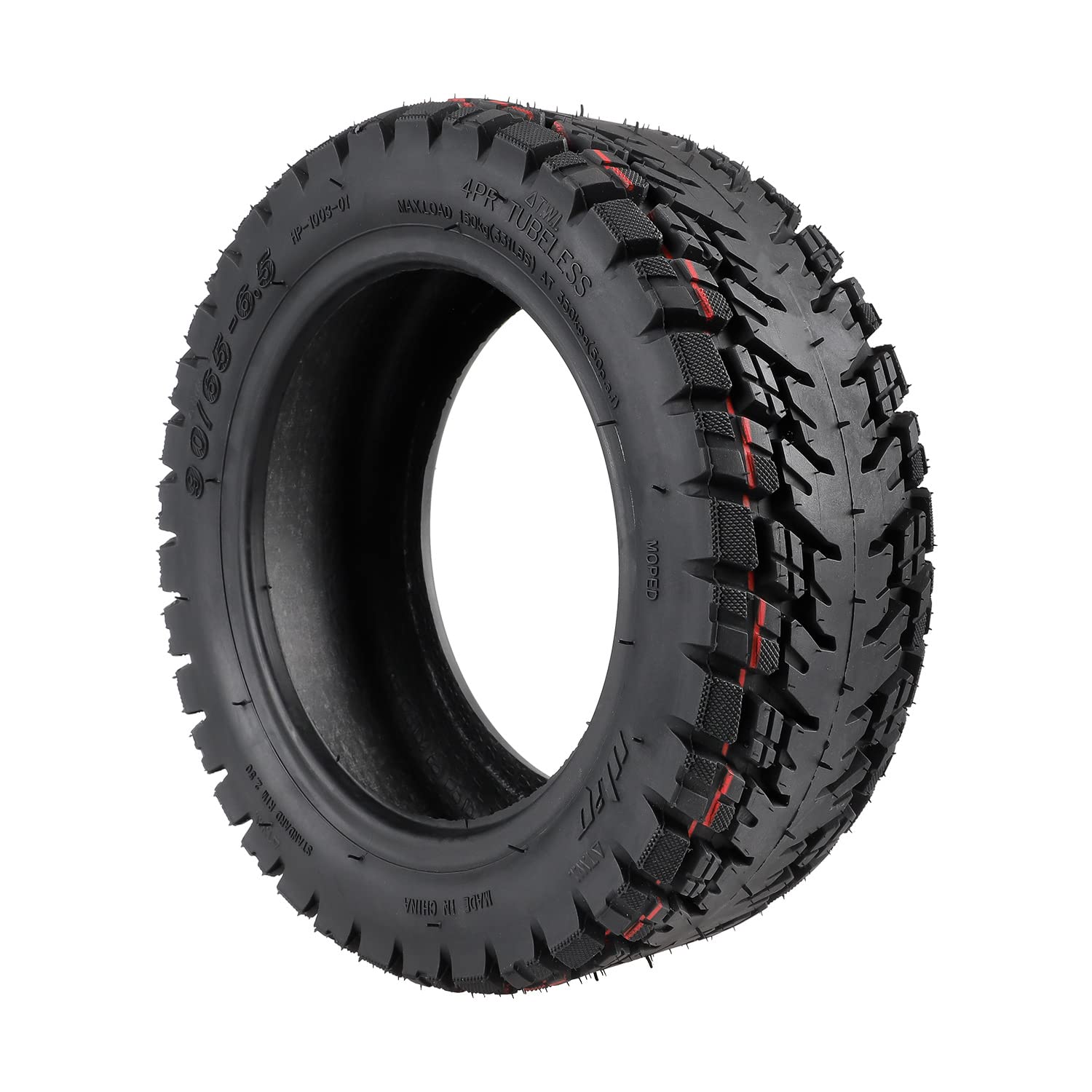 Pneu tout-terrain 90/65-6.5 + Chambre à air renforcée 90/65-6.5 pour trottinettes électriques Dualtron Ultra/Zero11X
