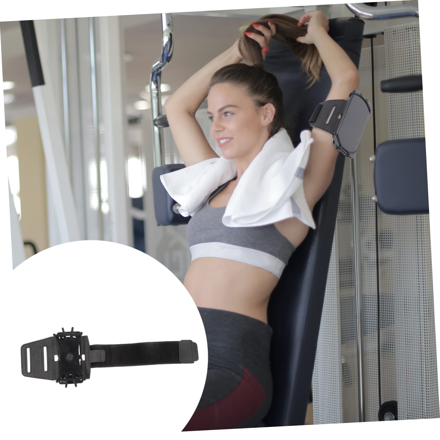Hemobllo 4pezzi Bracciale Sportivo Per Smartphone Porta Cellulare Da Braccio Multiuso Per Corsa Bici e Palestra Materiale Traspirante e Resistente Classico