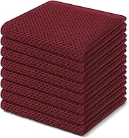 Vista 143 de Homaxy Paños de cocina de 100% algodón con tejido de gofre, ultra suaves, absorbentes, de secado rápido, 12 x 12 pulgadas, paquete de 6, albaricoque