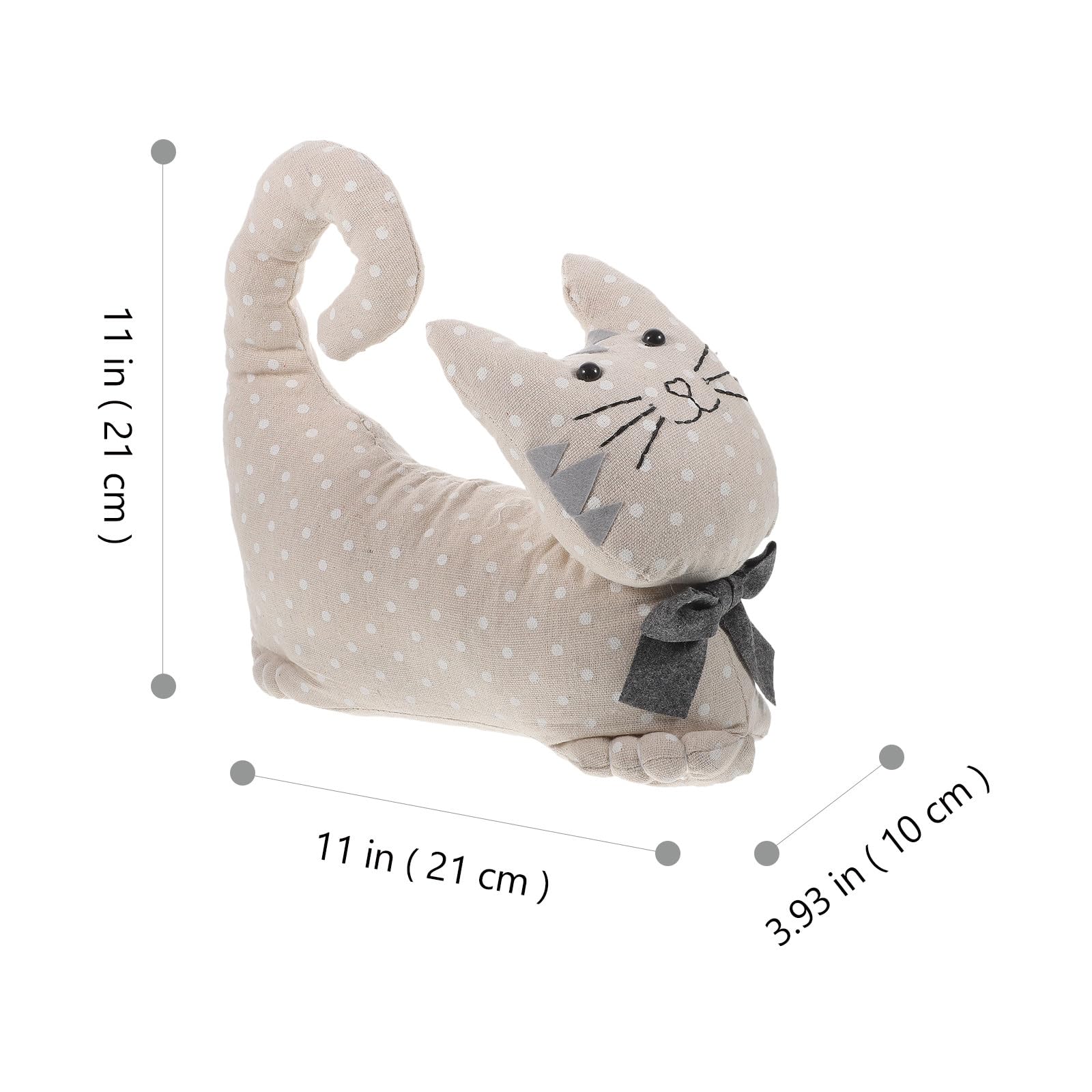SUPVOX Fermaporta da Pavimento di Cotone a Forma di Gatto Decorativo e Ponderato per Ufficio e Bagno, Accessorio Simpatico per Nuovi Proprietari di Casa