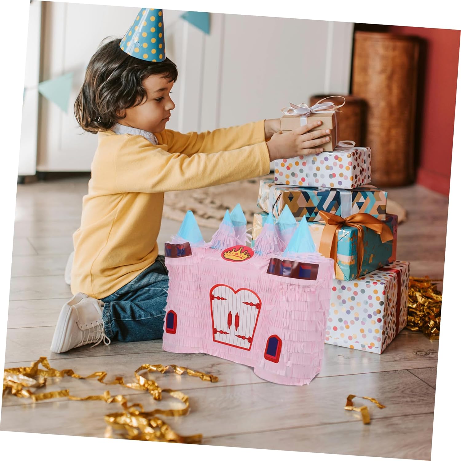 Princess Castle Hanging Candy Holder for Birthday Party Enchanting Design for Boys and Girls Celebrations for Themed Events and Games