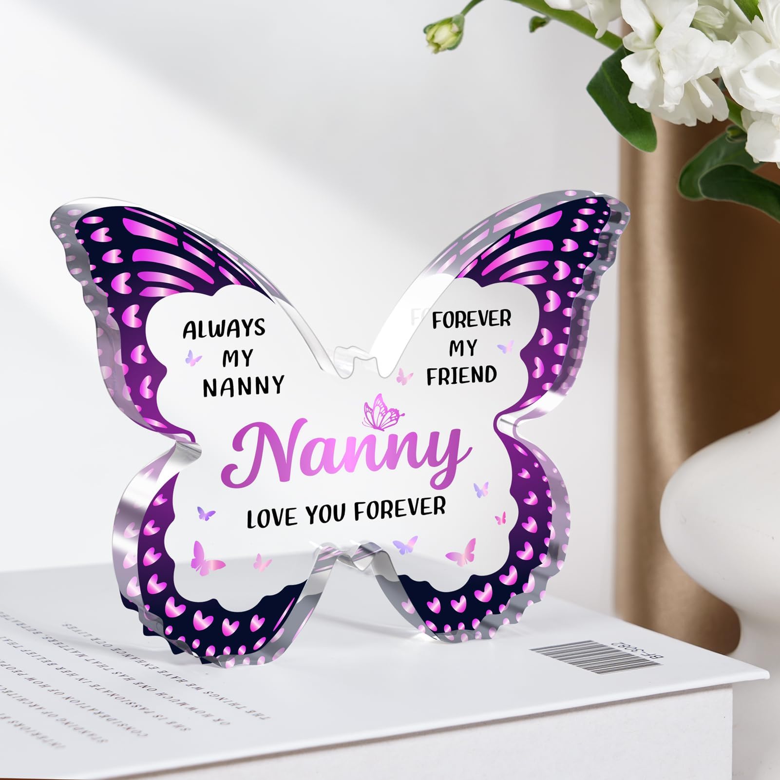 Regalo per Nonna, Decorazione Placca Farfalla in Acrilico, Regalo Nonna Complean