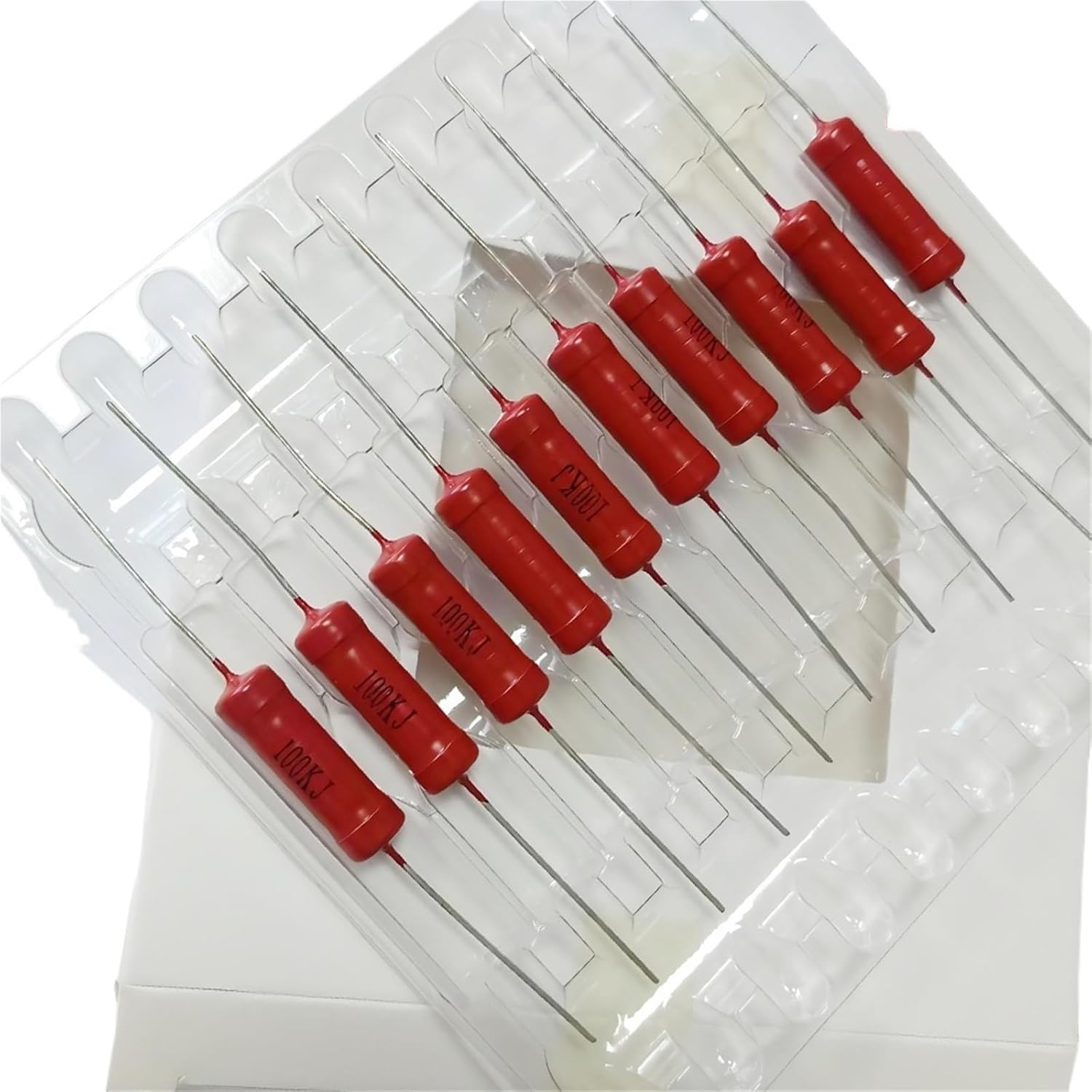 2Pcs HVR40AH-5W high Voltage Resistor 5W 10M 20M 30M 50M 100M 200M470K 1K 500M 10K 5G Thick Film Glass Glaze Resistor(1MJ)