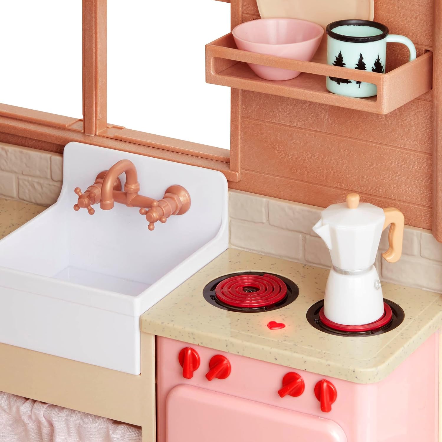 Our Generation – Dollhouse Playset – Furniture & Play Food – 18-inch Doll Accessories – Pretend Play – Toys for Kids Ages 3 & Up – Cozy Cabin