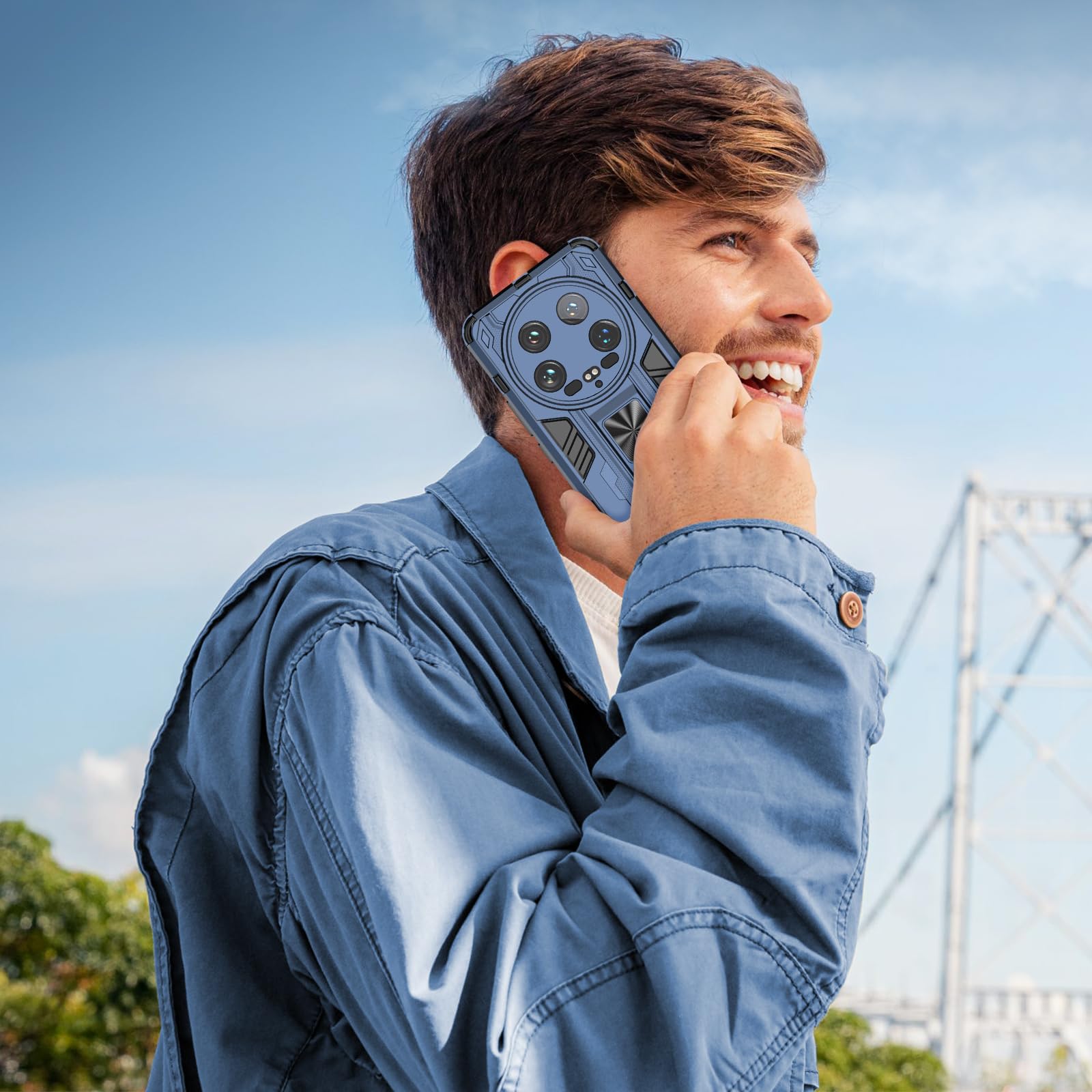Funda para Xiaomi Redmi Note 15 Pro 5G, Carcasa Antigolpes con Soporte anular metálico, Case Protectora de Grado Militar, Azul — view 353