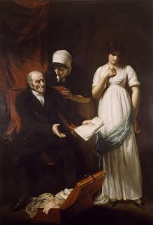 FANBUiHU Famous Wall Art Print Classic Canvas the Angry Father or the Discovery of the Clandestine Correspondence by John Opie Graffiti Painting for Home Decor 60x90cm