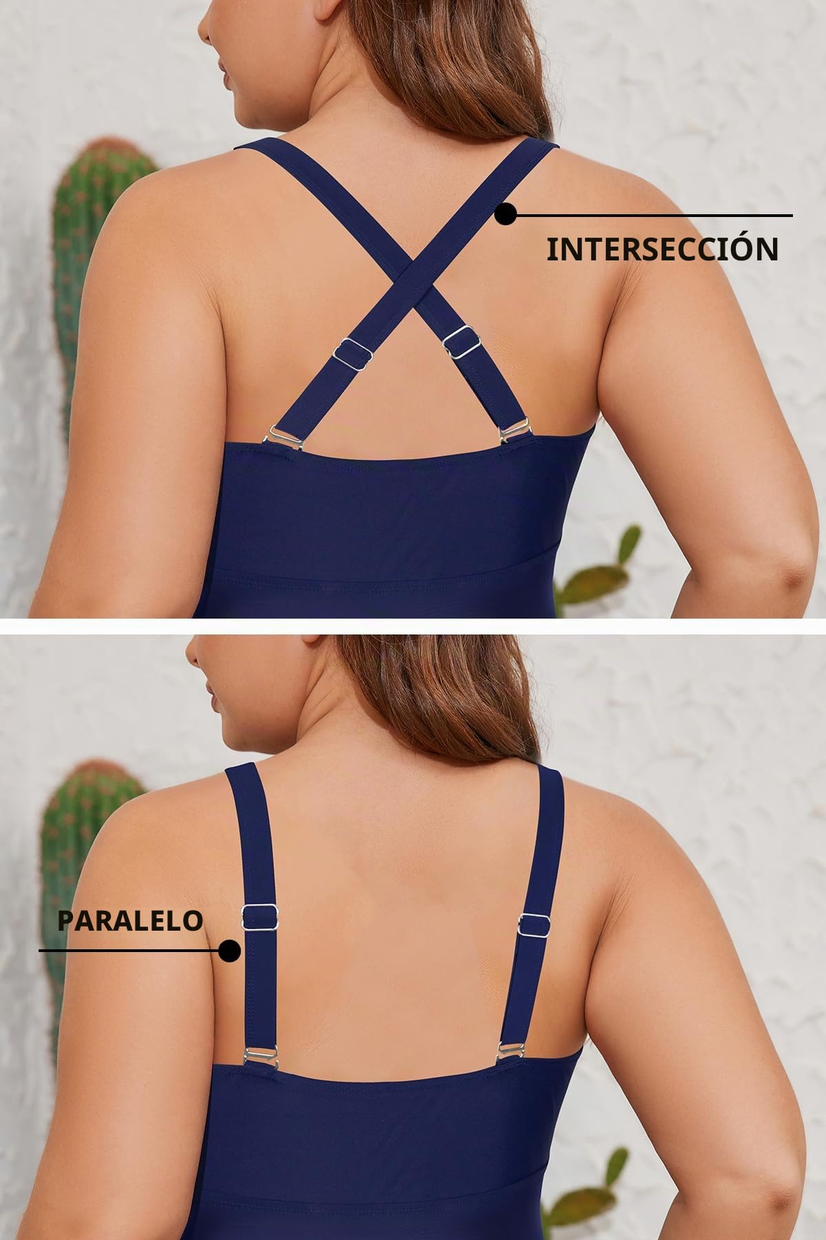 SHEKINI Traje de Baño Una Pieza Talla Grande Boyleg Bañadores de Una Pieza Talla Grande Mujer
