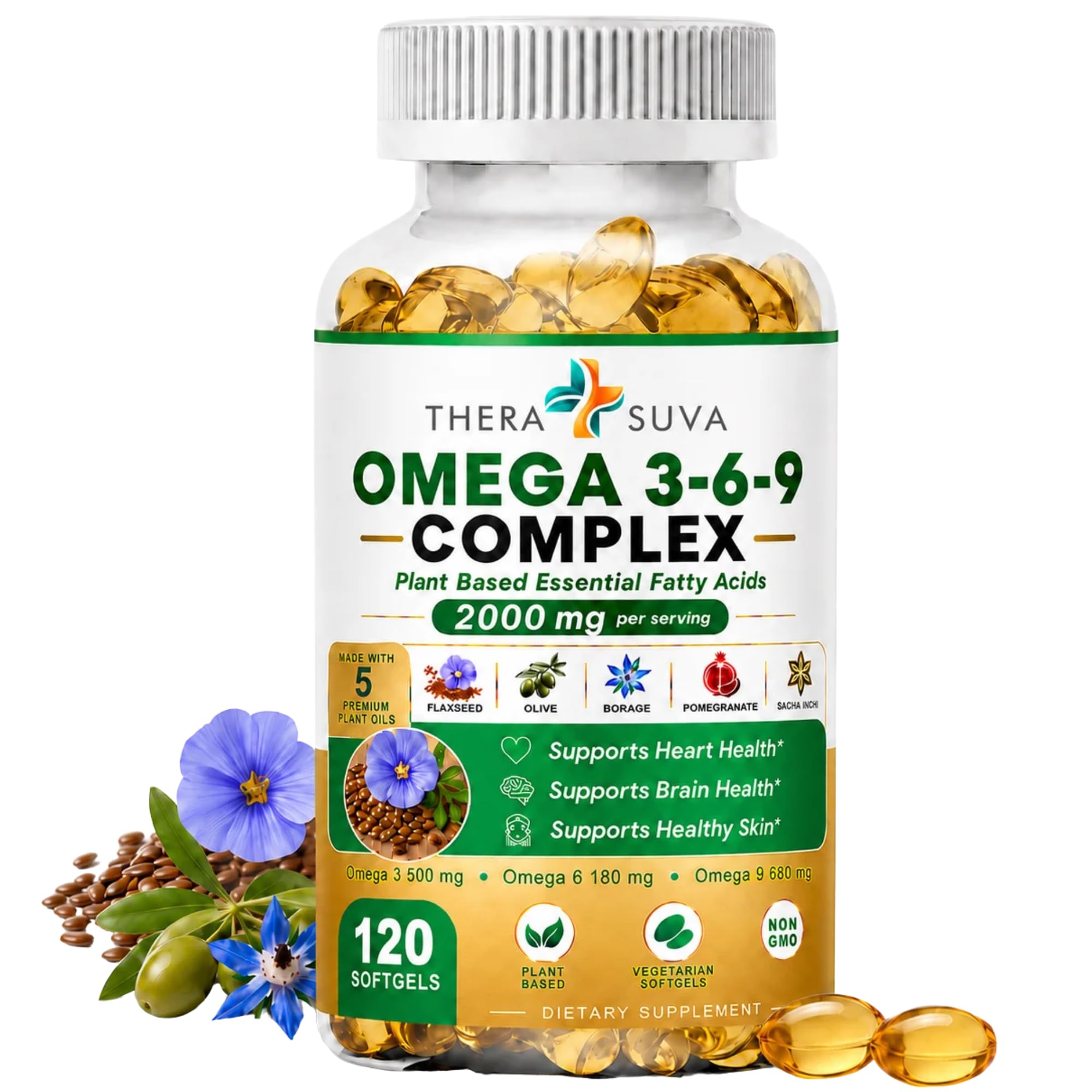 High-Potency Vegan Omega 3-6-9, 120 Veggie Softgels