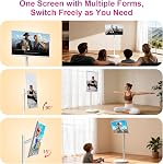 VLH 32 inch FHD Smart Portable TV, Rolling TV On Wheels,8G +128GB Storage, Android 15 OS,Google EDLA-Certified,Portable Touch Screen Monitor,38400mAh Battery,Removable 500W Camera