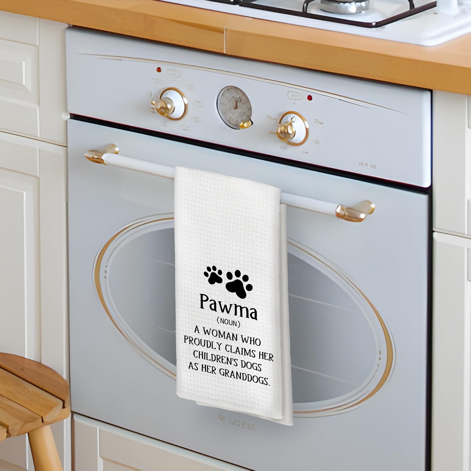 Dog Grandma Gifts Kitchen Towels, Dogs Gifts for Dog Grandparents Owner Lover, Pawma Definition Decorative Hand Tea Dish Towel for Bathroom Kitchen Decor, 16x24 Inch image 3