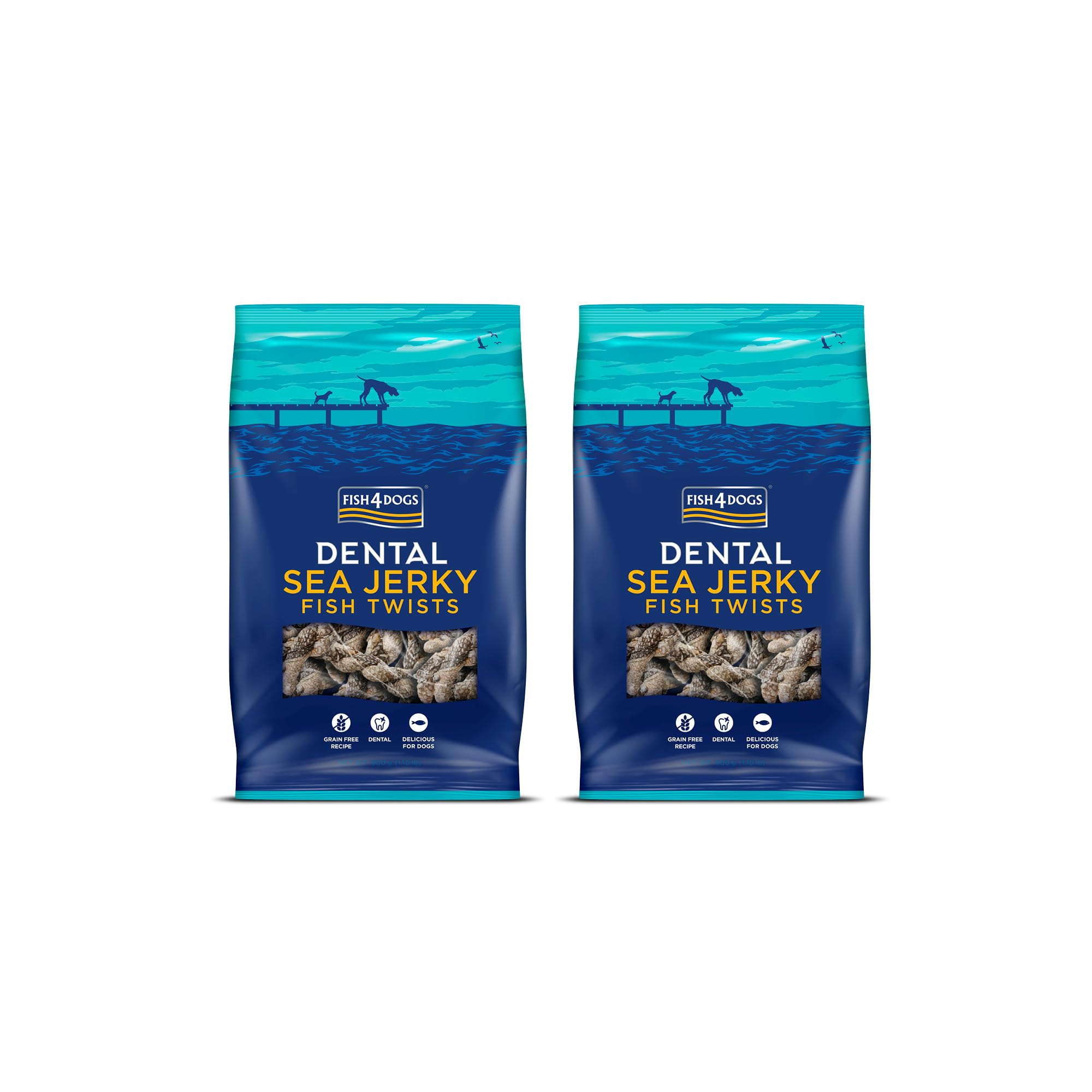 Fish4Dogs Sea Jerky Twists | Low Fat, Grain Free Dog Treat | Baked Fish Skins for Dogs | Natural, and Great For Dental Health | Baked Fish Skin Treats for Dogs (1kg) — image 1