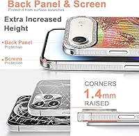 Vista 653 de I-MGAE-IN-AR - Funda diseñada para iPhone 12 y 12 Pro, diseño de mariposa plateada brillante, funda protectora de poliuretano termoplástico, suave