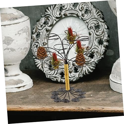 Miniatura 4 de Hoement Soporte para plantas de aire, múltiples macetas, soporte de estilo nórdico, diseño geométrico para plantas de aire, exhibición decorativa