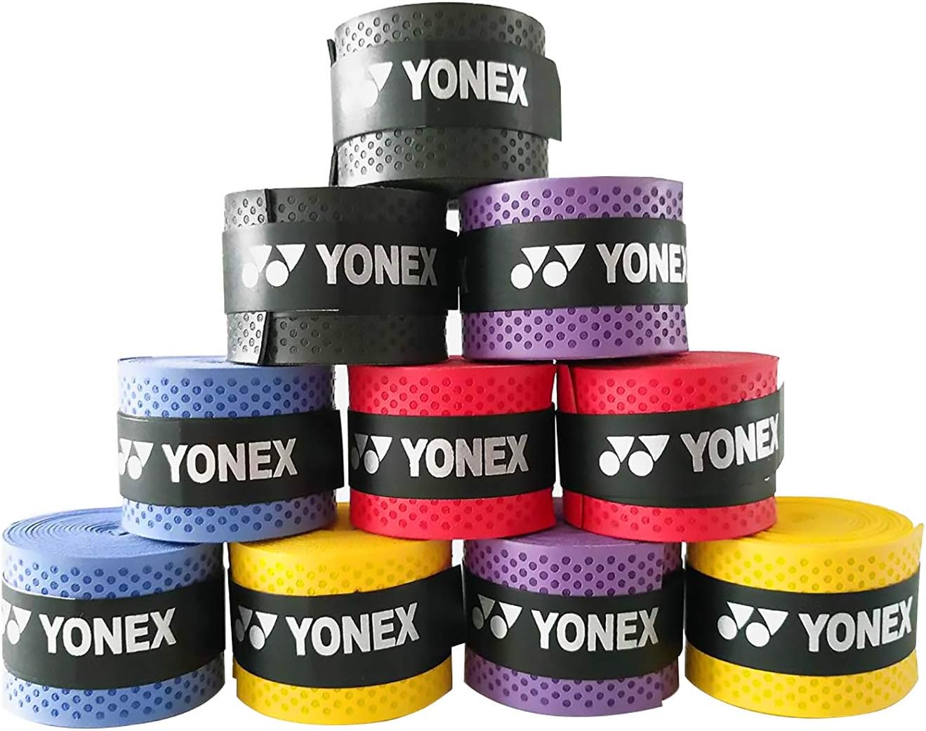 Baseball Racket Replacement Cover Wrap Tape, Self-Adhesive Handle Overgrip Tapes and Anti-slip Absorb Moisture, Squash Racket, Short Net Shot, Badminton, Pickleball Racket, Baseball Bat Handle,10pcs