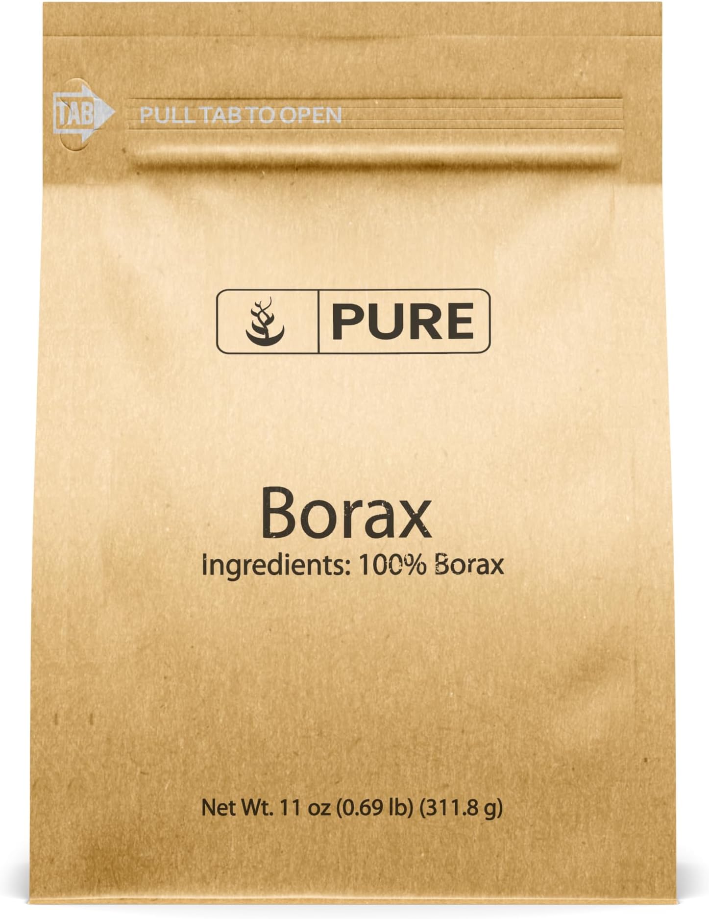 PURE ORIGINAL INGREDIENTS Borax Powder (11 oz.), Borax, Multipurpose Cleaning Agent, Ideal Slime