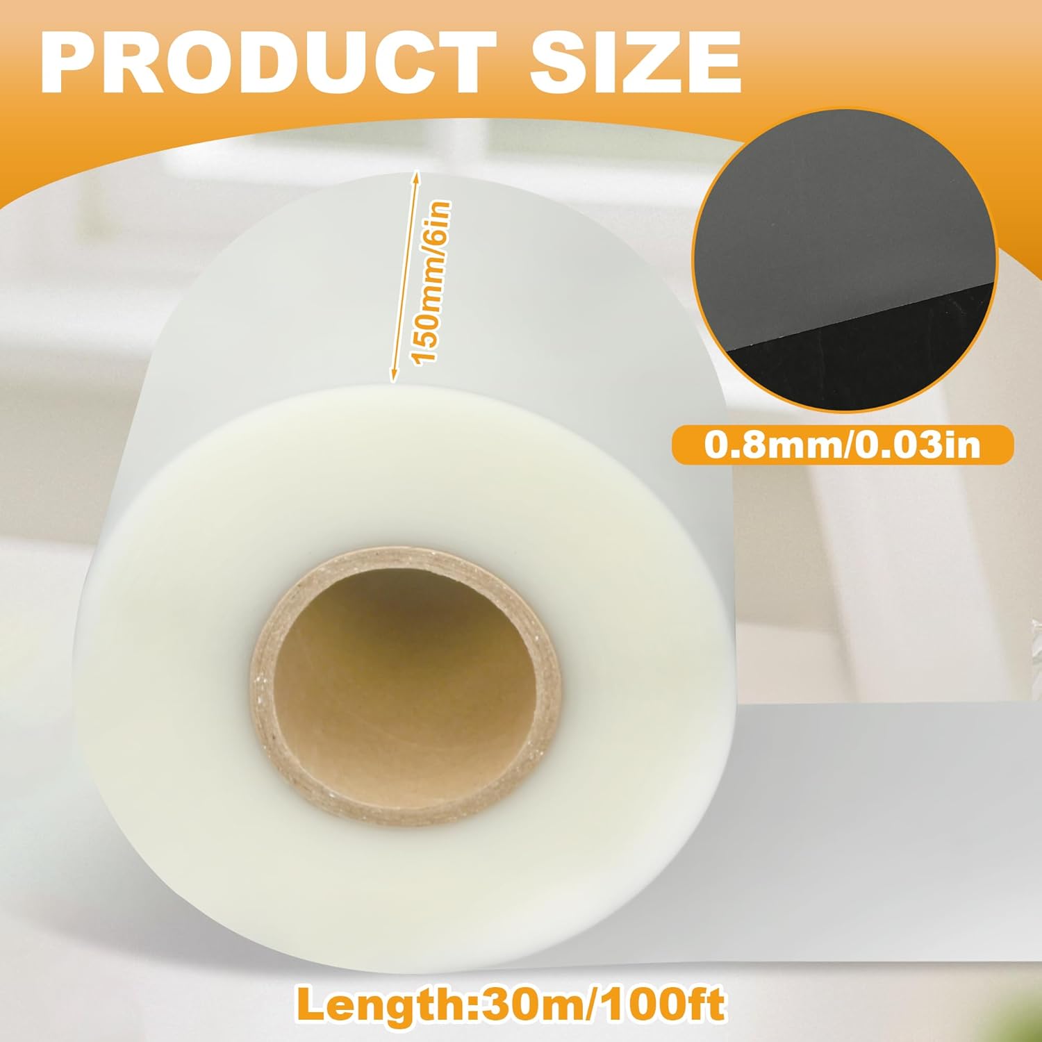 Press Brake Urethane Die Protection Film (6 inches X 0.03 inches X 100ft)