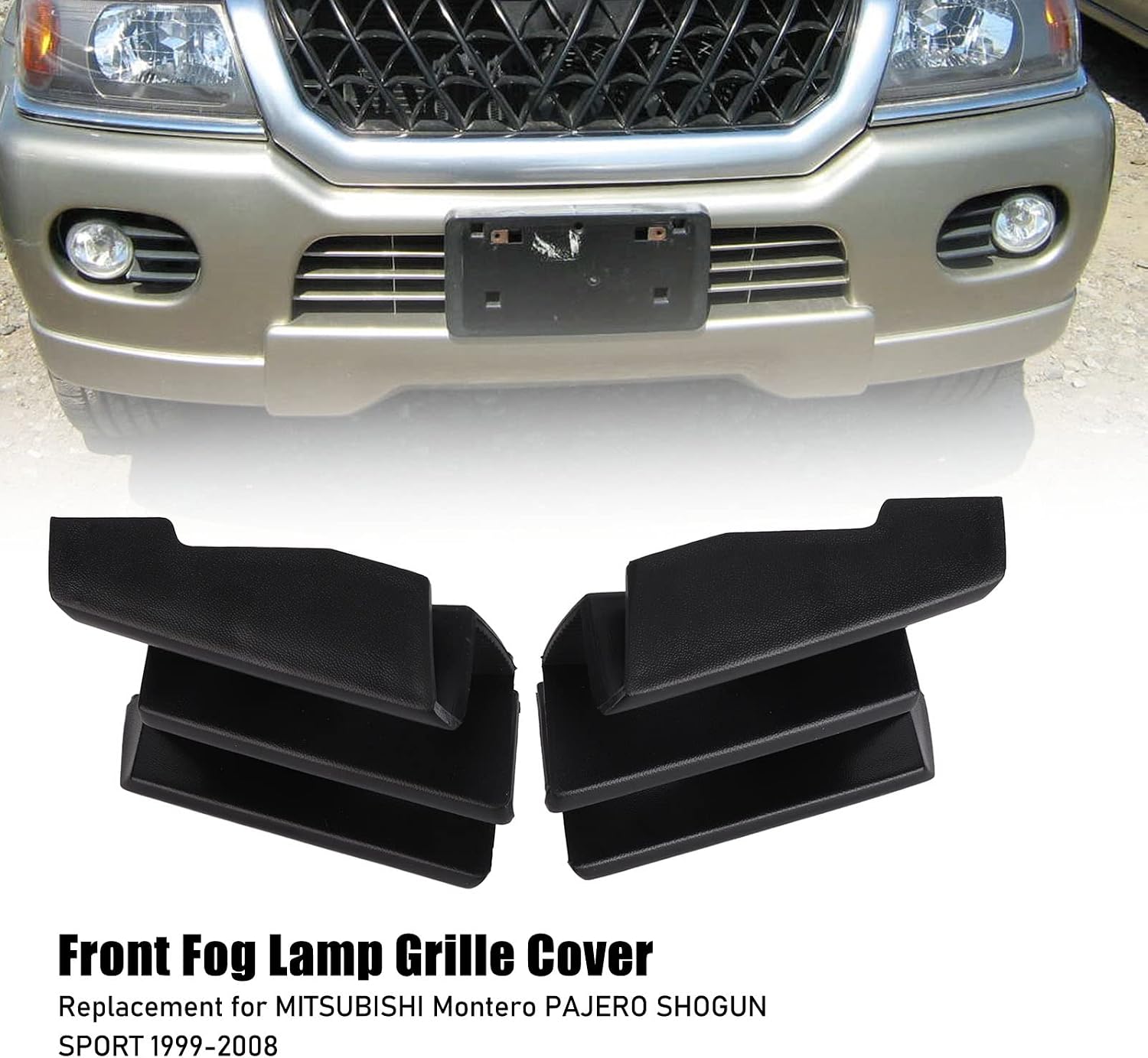 Front Fog Light Grille,MR478680 Front Fog Lamp Grille Cover for Montero PAJERO SHOGUN SPORT 1999-2008