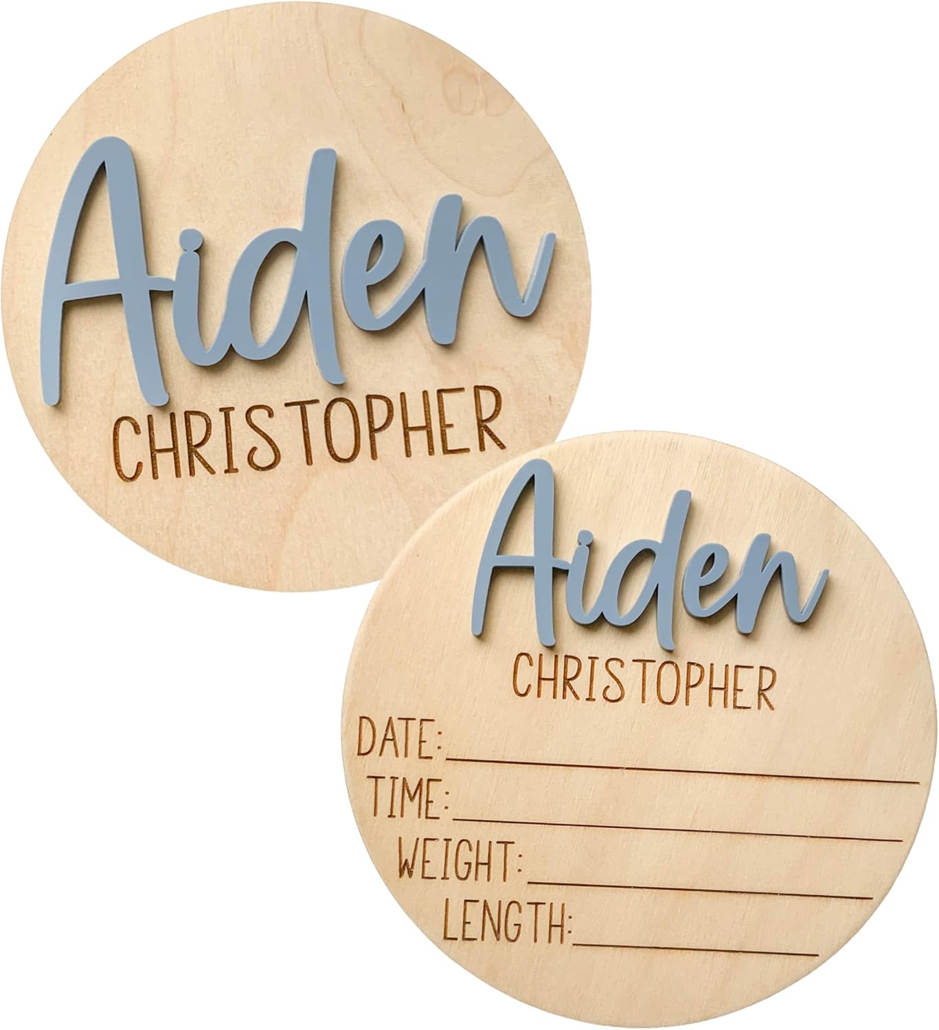 Double Sided Personalized Newborn Announcement Sign for Hospital, Baby Birth Announcement Sign, Newborn Photography Props, Announcement Sign for New Baby - Authentic Genuine Product