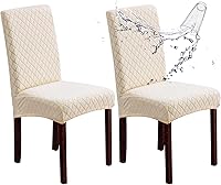 Vista 23 de Genina Fundas impermeables para sillas de comedor, fundas elásticas de jacquard para sillas de comedor, extraíbles y lavables, protector de silla