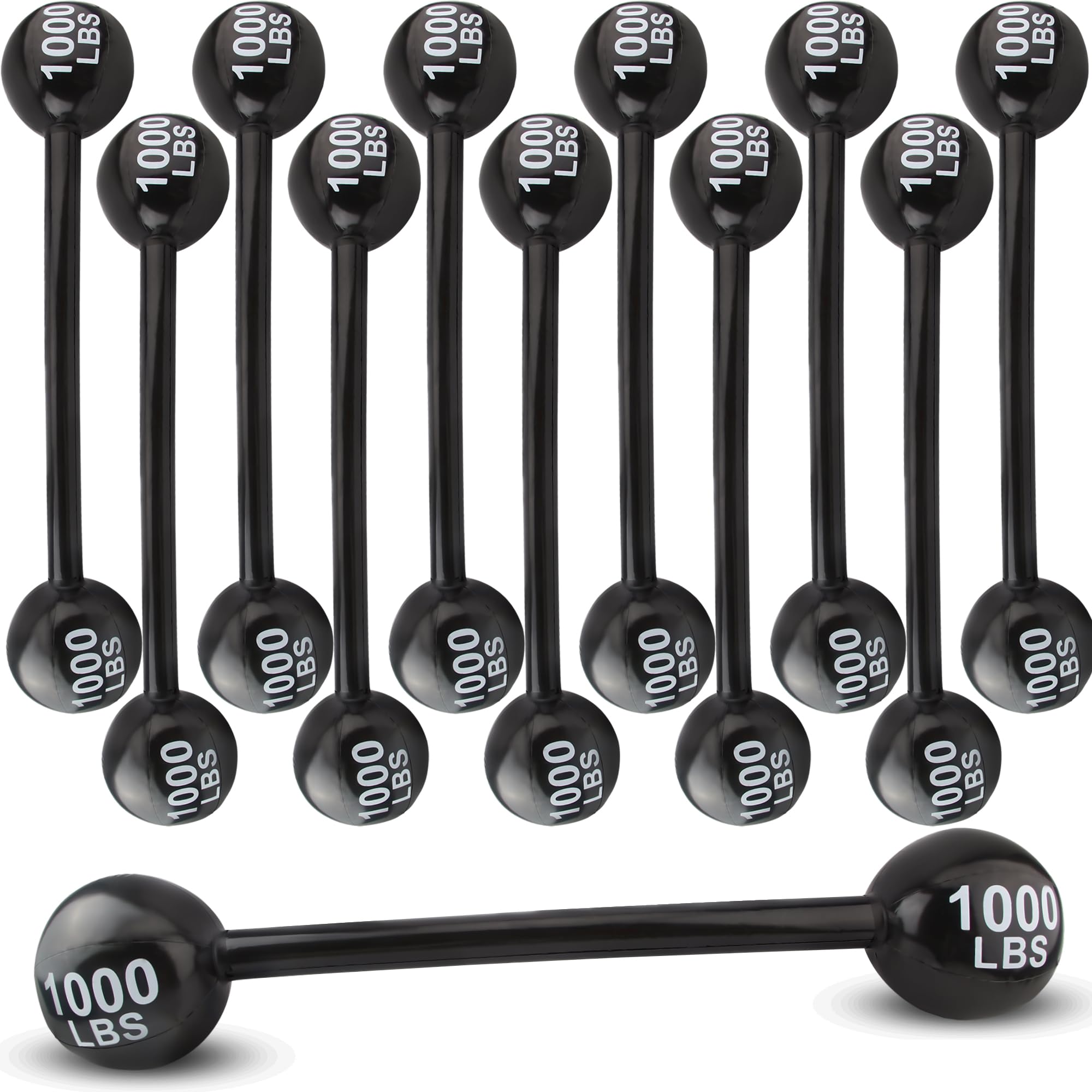 6 Pcs 47 Inch Inflatable Dumbbell Barbell,Funny Carnival Circus Birthday/Halloween Party Decorations Fake Weights Cosplay Props Party Supplies,Blow Up Strongman Costume Photo Booth Props Accessory