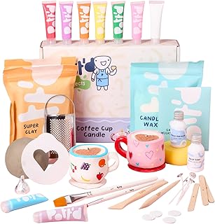 Pott'd Mini-Töpfer-Sets | Lufttrocknendes Töpferset für Erwachsene | Mit Farben, Töpferwerkzeugen und lufttrocknendem Ton ganz ohne Brennen | KOSTENLOSE Online-Anleitung | Perfekt für Anfänger