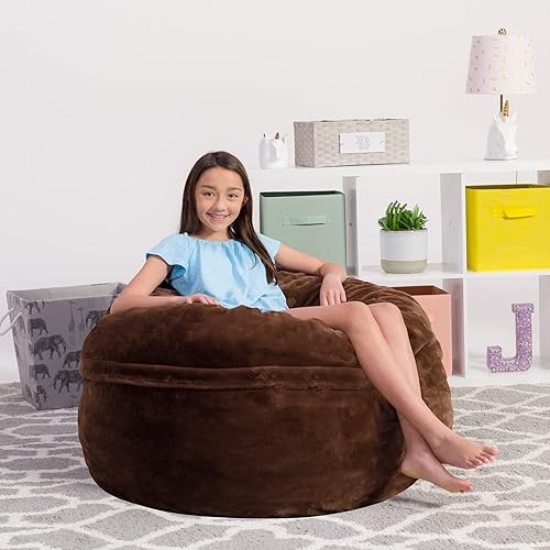 Miniatura 11 de Chill Sack - Sillón puff, Tela, Suave lino sintético, color negro. Lino, color negro,Microsuede - Guijarro Gris Oscuro,Microsuede - Limón,Microsuede