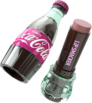 Lip Smacker Coca-Cola Bottle Collection, Cherry Coke Flavoured Lip Balm, Moisturizing and Refreshing, Single Blister Pack