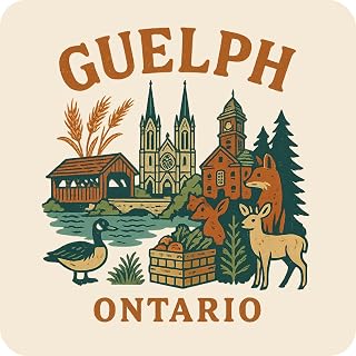 Guelph Ontario Souvenir Vinyl Sticker – Destination Travel Keepsake Collectible 3-Inches Wide