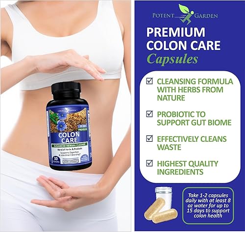 Miniatura 4 de Potent Garden Limpieza rápida de colon y desintoxicación de 15 días para regularidad y apoyo a la digestión saludable con fibra, hierbas y