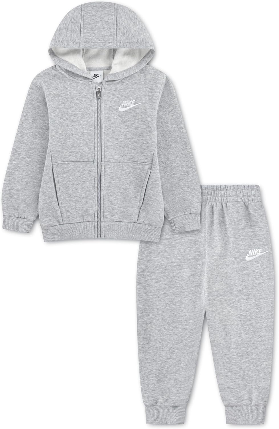 Nike Kids' Sportswear Club Fleece Full-Zip Hoodie and Joggers 2-Piece Outfit Set