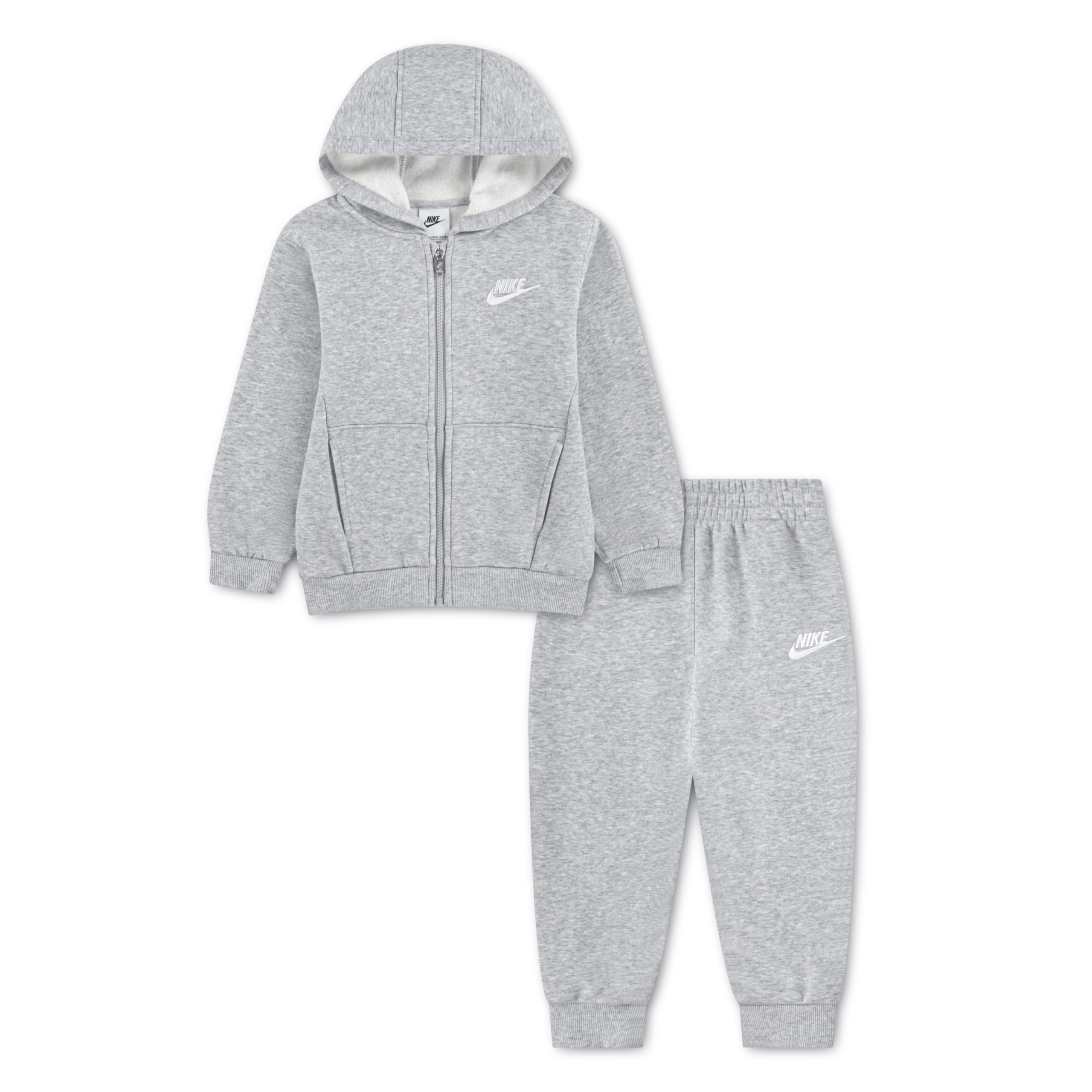 Kids' Sportswear Club Fleece Full-Zip Hoodie and Joggers 2-Piece Outfit Set