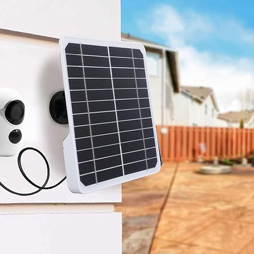 Miniatura 4 de AUNMAS Panel solar de 20 W para cámara de seguridad exterior, panel solar monocristalino de pared ajustable a prueba de agua de 5 V con cable de 9.8