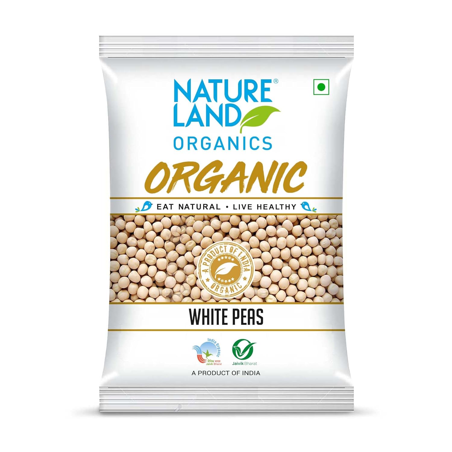 Natureland Organics White Peas 500 Gm – Organic Peas