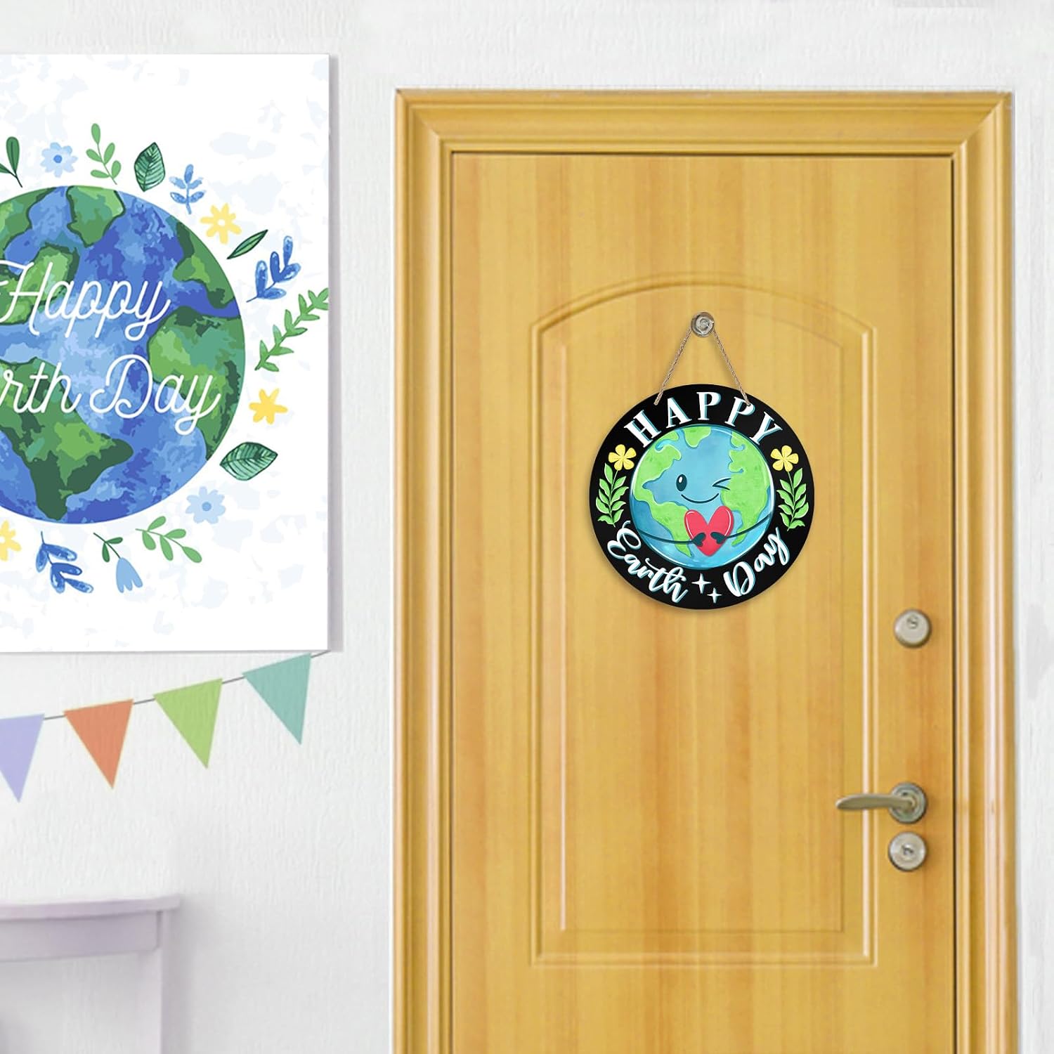Deroro Happy Earth Day Front Door Sign, April 22 Environmental Protection image 4