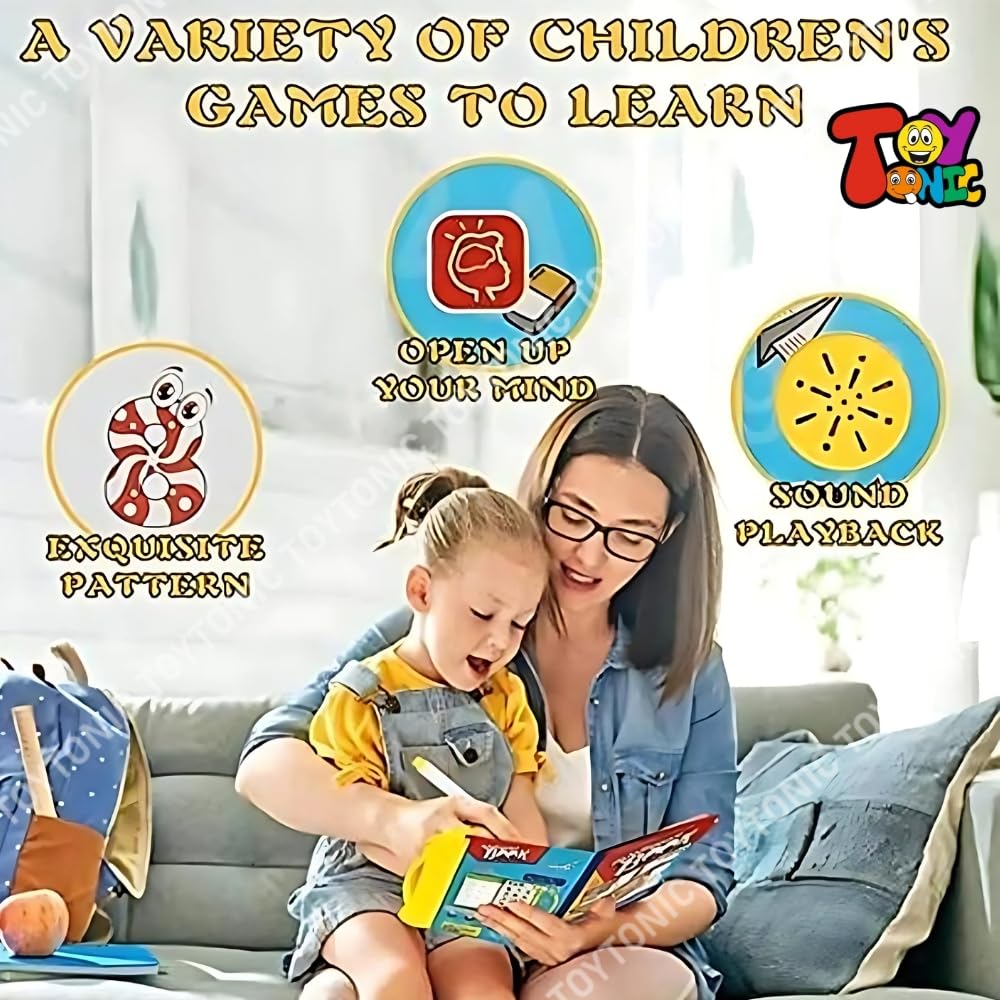 TOYTONIC Educational Talking Sound Book for Kids – Learn Alphabets, Numbers, Shapes & Phonics | Interactive Book with Music & Touch Features | Multicolor Learning Toy for Toddlers (Ages 2–7) - Image 5 thumbnail
