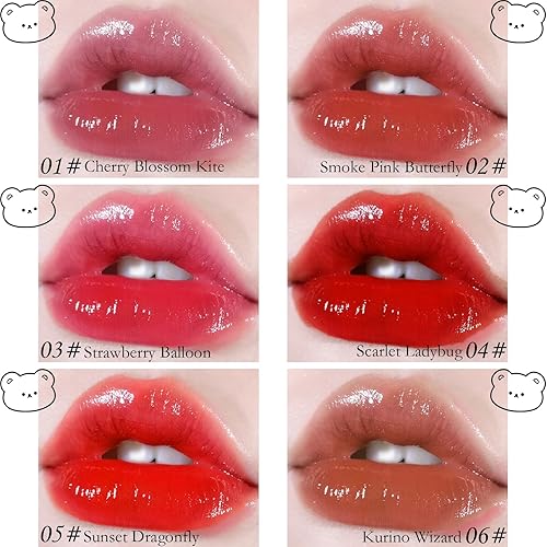 Miniatura 7 de Mirror Water Lip Gloss, manchas de labios hidratantes de brillo de agua, esmalte de labios dulce hidratante de larga duración, brillo elevador de