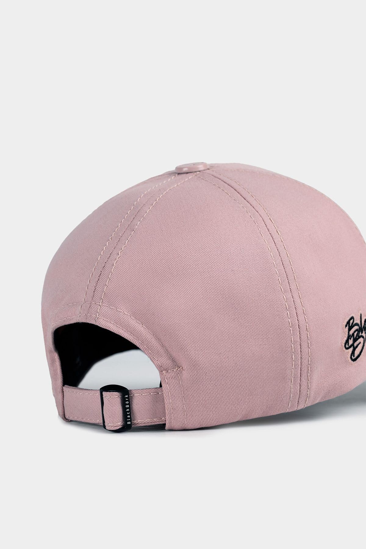 Gorra de Béisbol Premium Seis Paneles Negro - Salmón con Parche Queen