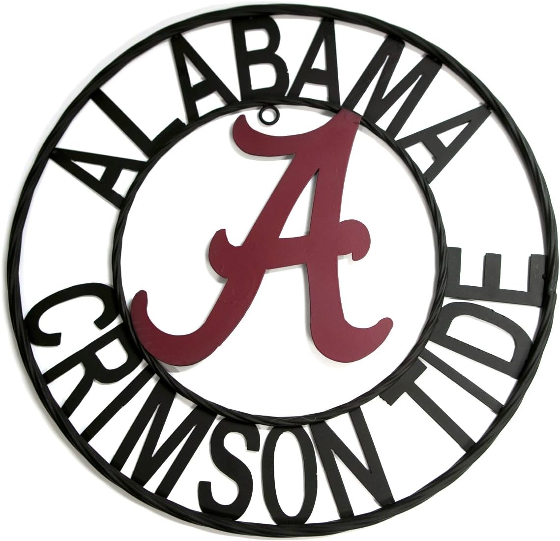 NCAA Alabama Crimson Tide Collegiate Wrought Iron Wall Decor, 18-Inch, Black/Crimson