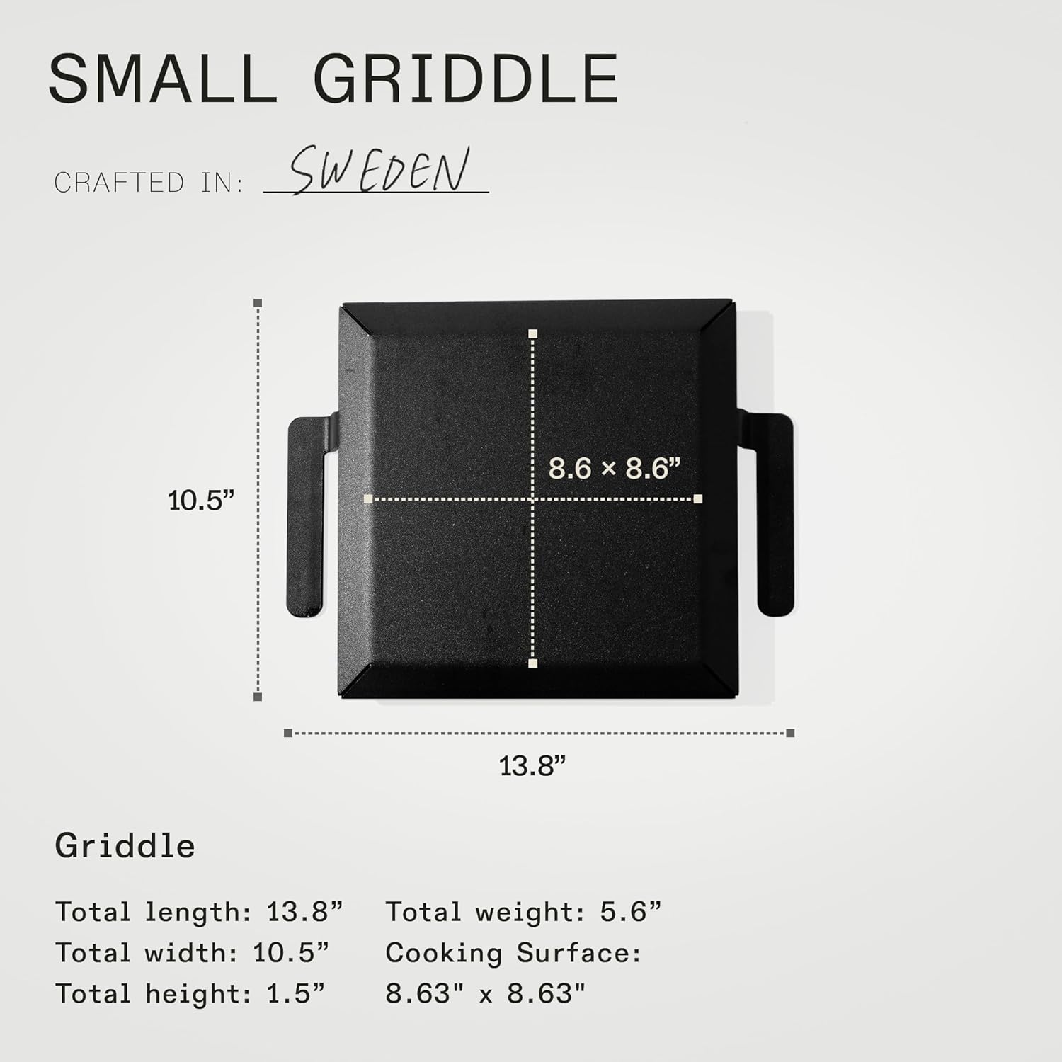 Made In Cookware | Carbon Steel Half Griddle - (Like Cast Iron, but Better) | Professional Cookware | Crafted in Sweden | Induction Compatible