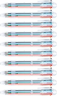 10 個のマルチカラーボールペン 6 色イン 1 書き込み格納式マルチカラー書き込みジャーナリング注記教室メモを取るペン