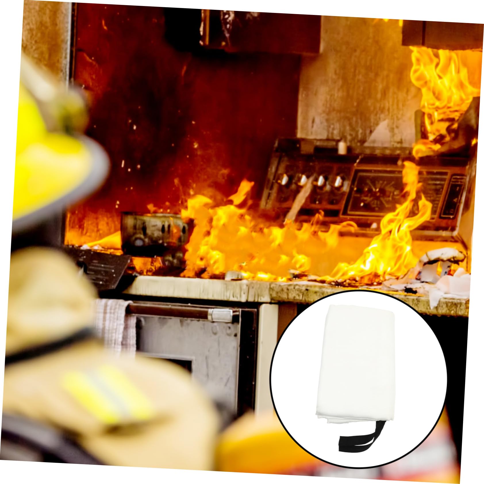 Alasum Manta Ignífuga Portátil para Emergencia contra Incendios, Manta Ignífuga Ligera y Duradera Protección Térmica, Adecuado para Cocina, Barbacoa, Camping y Vehículos