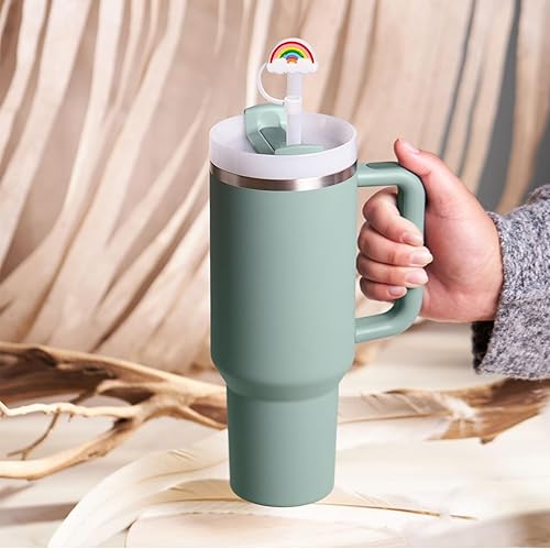 Miniatura 6 de Stanley - 8 fundas de popote Stanley de 0.4 pulgadas0.394 in, bonitas fundas de popote Stanley, protector de popote Stanley, fundas de popote