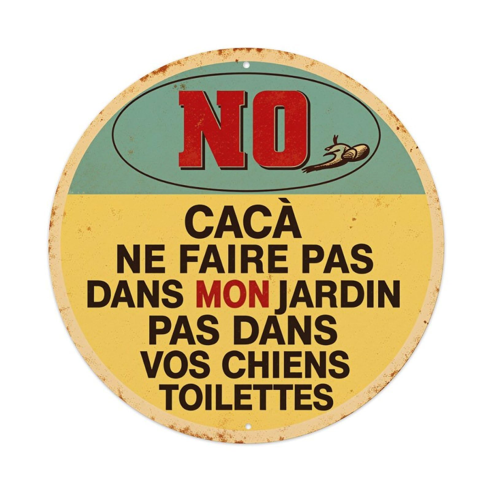 Jdfenggu Vintage No Poop Do Not Foul In My Garden Retro Metal Tin Sign, Metal Poster For Bar, Home, Man Cave, Kitchen, Laundry Room Art Decor 8X8 Inch