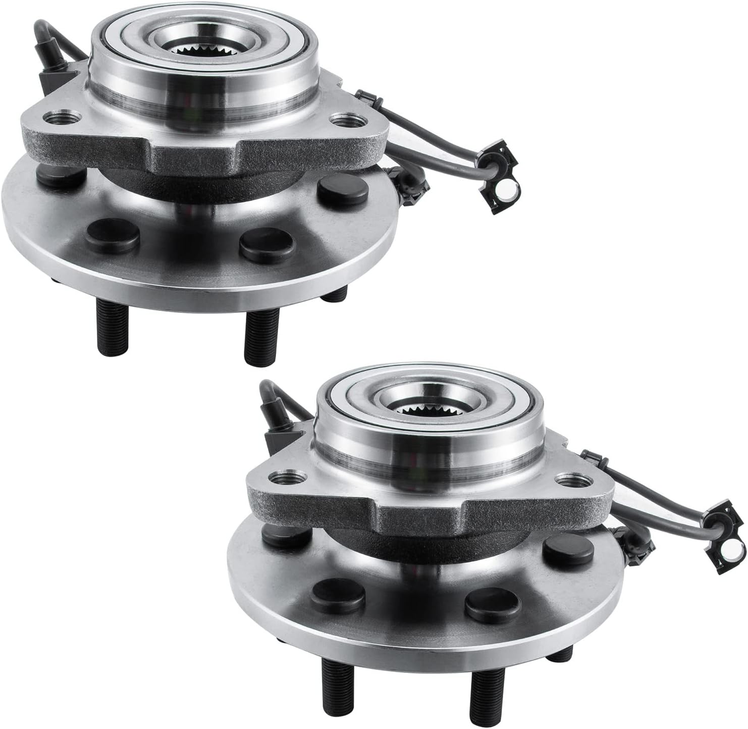 OE# 515008 4WD Front Wheel Bearing Hub Assembly Replacement for 1997-2004 Dodge Dakota Durango 6 Lugs w/ABS Pack of 2