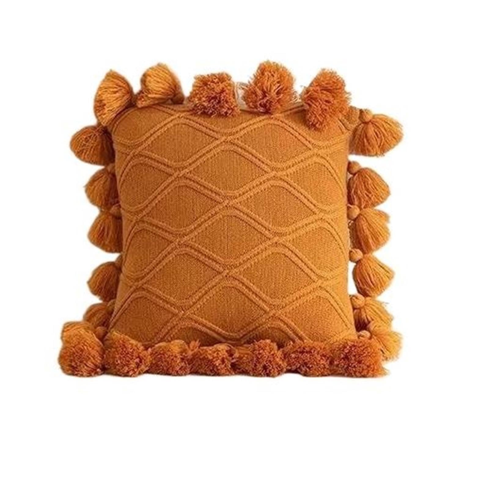 Gestricktes Rüschenkissen, Dekoratives Kissen for Zu Hause